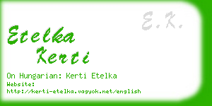 etelka kerti business card